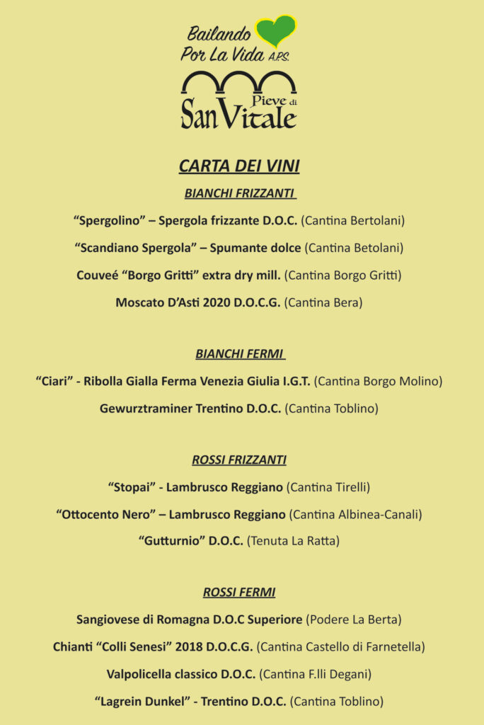 carta dei vini